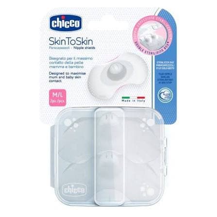 Chicco Silicone Nipple Shields Medium Pack of 2 – White