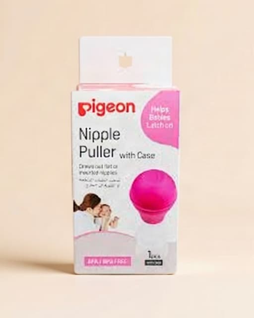 Pigeon Nipple Puller with Case – White & Pink